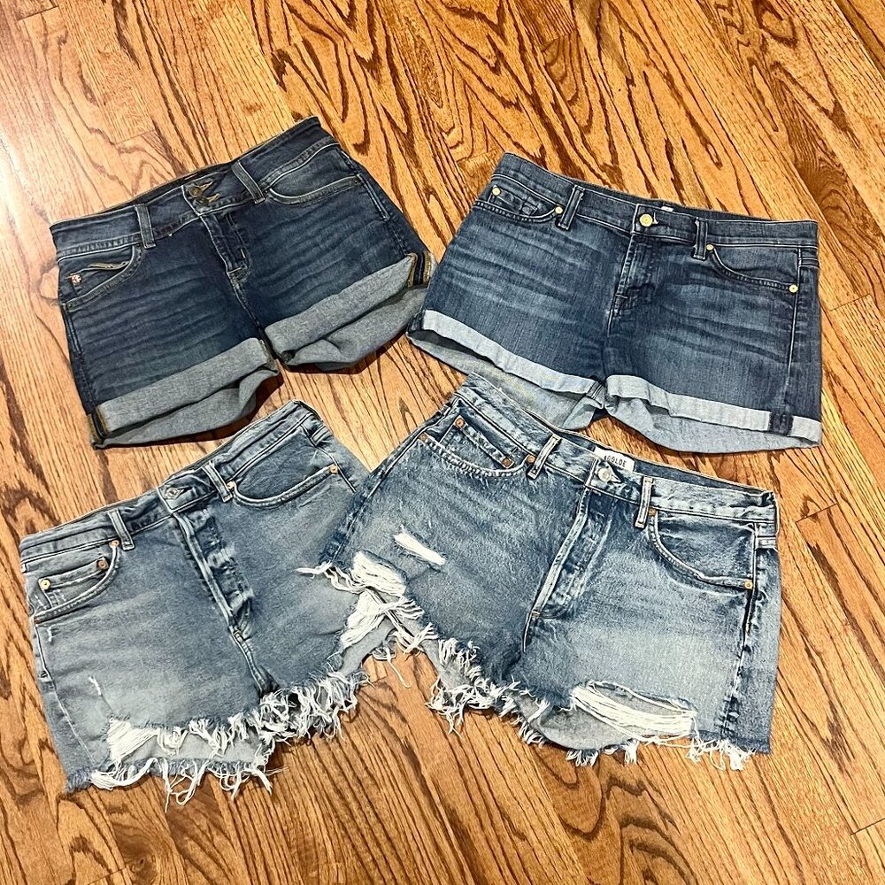Set of 4 Designer Jean Shorts Size 28/29